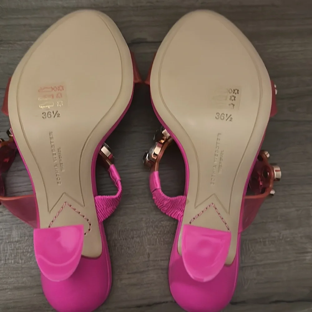 Sophia Webster Neon Fuchsia Ritzy Mid Mule 🩷 - Picture 5 of 9